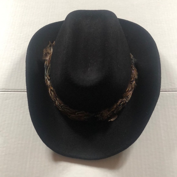 Vintage Henry Margu original creations soft fabric felt hat in black w feathers - Picture 1 of 13